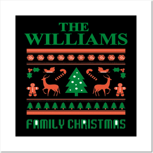 Family Christmas - Groovy Christmas WILLIAMS family, Family Christmas T-shirt, Pjama T-shirt Posters and Art